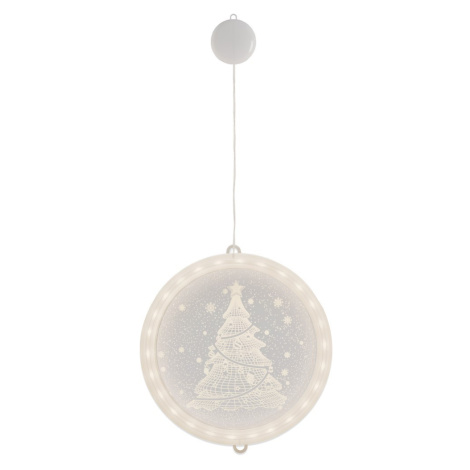 LED svetelná ozdoba na okno CHRISTMAS TREE kruhová biela AmeliaHome