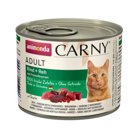 ANIMONDA cat konzerva CARNY hovädzie/jeleň/brusnice - 400g