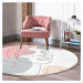 Biely prateľný okrúhly koberec vhodný pre robotické vysávače ø 80 cm Comfort – Mila Home