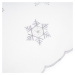 Forbyt Vianočný obrus Vločky biela, 85 x 85 cm