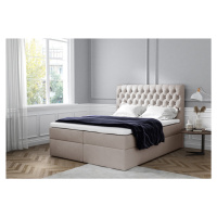 Expedo Čalúnená posteľ boxspring TOMIO + topper, 160x200, jasmine 21