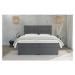 Sivá boxspring posteľ s úložným priestorom 140x200 cm Lola – Ropez