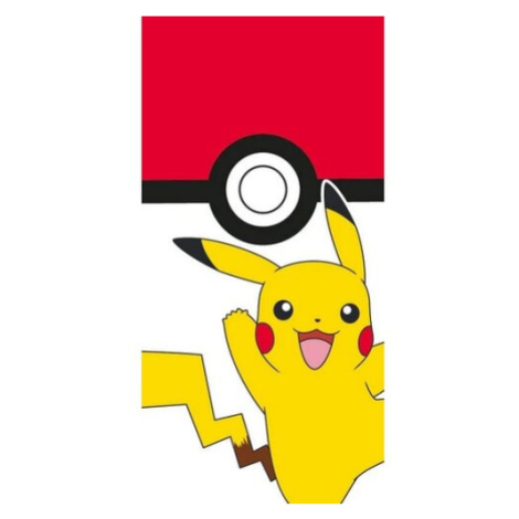 Detská osuška Pokémon Pokéball a Pikachu, 70 x 140 cm