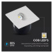 Schodiskové LED svietidlo štvorcové 3W, 4000K, 270lm, biele VT-1109SQ (V-TAC)
