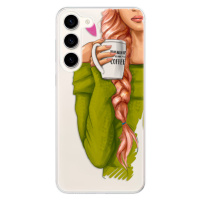 Odolné silikónové puzdro iSaprio - My Coffe and Redhead Girl - Samsung Galaxy S23+ 5G