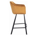 LuxD Dizajnová barová stolička s podrúčkami Giuliana 100 cm horčicový zamat