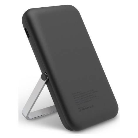 Externá batéria, 5000 mAh, pre Smartphone a TabletPC, 20W, Qi Wireless, zásuvka USB Type-C, LED,