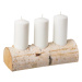 Svietnik z brezy na tri sviečky