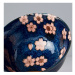 Set 2 modrých keramických misiek a jedálenských paličiek MIJ Pink Sakura