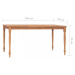Jedálenský stôl teakové drevo Dekorhome 220x100x75 cm,Jedálenský stôl teakové drevo Dekorhome 22