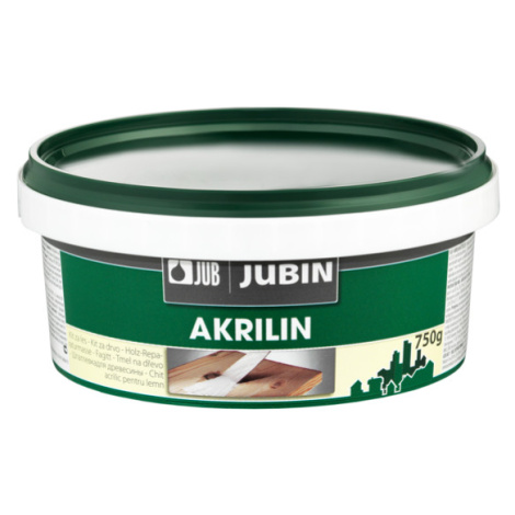 JUBIN AKRILIN - Tmel na drevo 10 - biely 0,75 kg