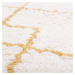 Bielo-žltý bavlnený ručne vyrobený koberec Nattiot Come, ø 120 cm