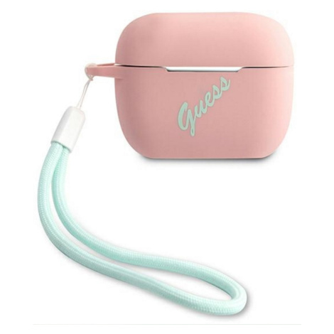 Silikónové Puzdro na Apple Airpods Pro GUACAPLSVSPG Guess Vintage ružové