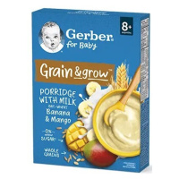 GERBER Mliečna kaša pšenično - ovsená mango banán 200 g 8m+