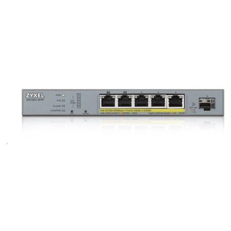 Zyxel GS1350-6HP 6 Port smart managed CCTV PoE switch, long range, 60W, 5x GbE, 1x SFP