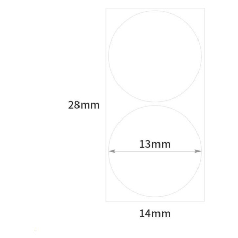 Niimbot štítky R A2A08061801, 14x28mm 220ks WhiteRound B pre D11 a D110