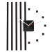 Nástenné akrylové hodiny štvorce Flex z10b, 58 cm, čierne