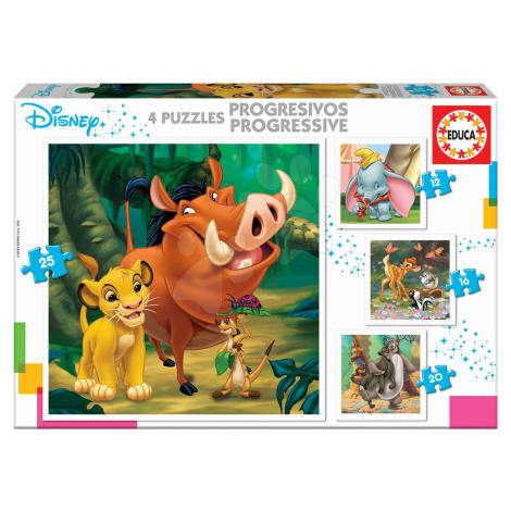 Puzzle Leví kráľ Disney progresívne Educa 12-16-20-25 dielov