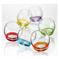 Crystalex Farebné tancujúce poháre mini CRAZY 60 ml, 6 ks