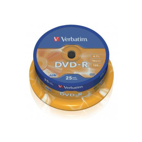 Verbatim DVD-R, Matt Silver, 43522, 4.7GB, 16x, cake box, 25-pack, bez možnosti potisku, 12cm, p