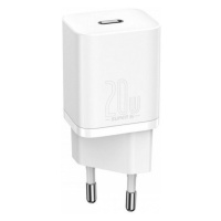 AC adaptér 20 W, zásuvka USB Type-C, rýchle nabíjanie, PD, Baseus Si, biely