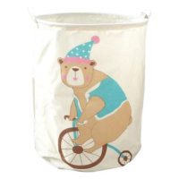 Kôš na hračky s medveďom na bicykli