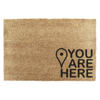 Rohožka z kokosového vlákna 40x60 cm You Are Here – Artsy Doormats