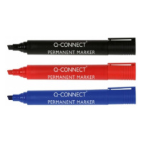 Q-Connect Permanentný popisovač 3-5mm,zrezaný hrot 3 farby (sada=4ks)