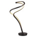 Čierna LED stolová lampa s kovovým tienidlom (výška 56 cm) Nala – Trio Select