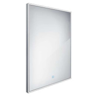 Nimco Zrkadlá - Zrkadlo v ráme s LED osvetlením, 60x80 cm, hliník ZP 13002V