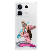 Odolné silikónové puzdro iSaprio - Kissing Mom - Brunette and Boy - Xiaomi Redmi Note 13 5G