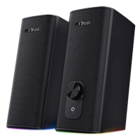 TRUST reproduktory GXT 612 CETIC RGB-Illuminated 2.0 Speaker Set, Bluetooth, čierna