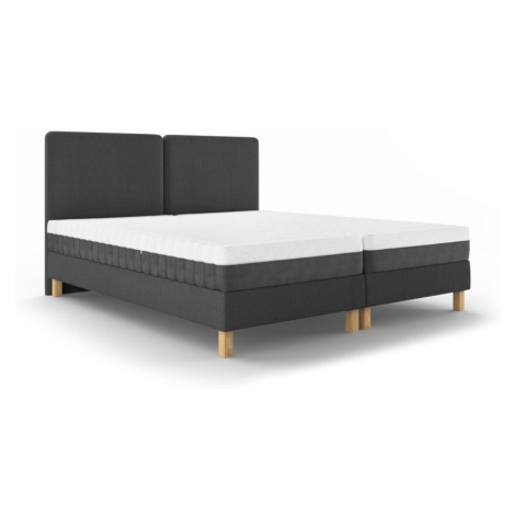 Tmavosivá dvojlôžková posteľ Mazzini Beds Lotus, 160 x 200 cm Mazzini Sofas