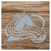 Hokejové logo na stenu - Colorado Avalanche , Strieborná