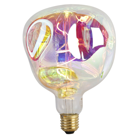 E27 stmievateľná LED lampa G125 rainbow 4W 200 lm 1800K Calex
