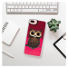 Neónové púzdro Pink iSaprio - Owl And Coffee - iPhone 7 Plus