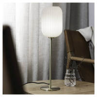 Stolová lampa Cava, mosadzná farba, sklo, výška 55 cm