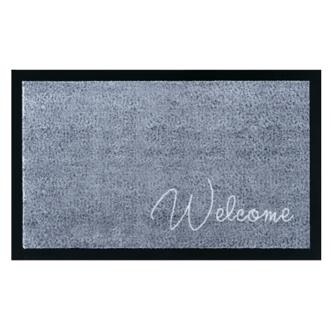 Protiskluzová rohožka Welcome 104507 Grey/Blue - na ven i na doma - 45x75 cm Mujkoberec Original