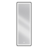 MEXEN - Coro zrkadlo s osvetlením 50 x 150 cm, LED 6000K, čierny rám 9817-050-150-611-70