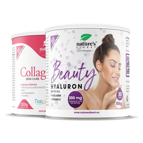 Beauty Hyaluron + Collagen SkinCare Bundle | kolagenový a hyaluronový prášek pro hydrataci a ela