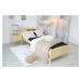 Expedo Vyvýšená posteľ ANGEL + matrac + rošt ZADARMO, 90x200 cm, prírodný-lak