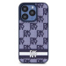 DKNY PU Leather Checkered Pattern and Stripe Apple iPhone 15 Pro DKHCP15LPCPTSSB Blue