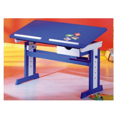 Písací stôl Paco, modrý/biely% Asko