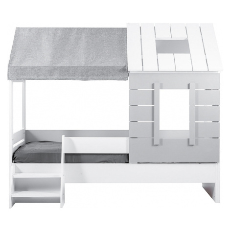 Domčeková posteľ 90x190 boom - biela/šedá