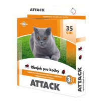 Attack obojok antiparazitárne 35cm mačka