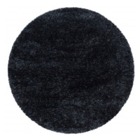 Kusový koberec Brilliant Shaggy 4200 Black kruh - 200x200 (průměr) kruh cm Ayyildiz koberce