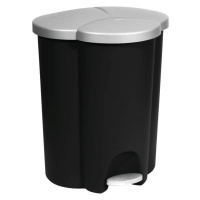 Kôš Curver® TRIO PEDAL BIN, 40L, 39,4x47,8x59,2 cm, čierny/sivý, na odpadky