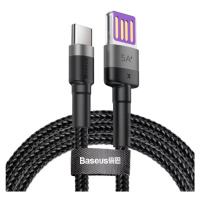 Kábel Baseus Cafule USB-C Cable Huawei SuperCharge, 1m (Black+Gray) (6953156293564)