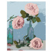 Diamantové maľovanie - TRI RUŽOVÉ RUŽE Rámovanie: vypnuté plátno na rám, Rozmer: 40x50 cm