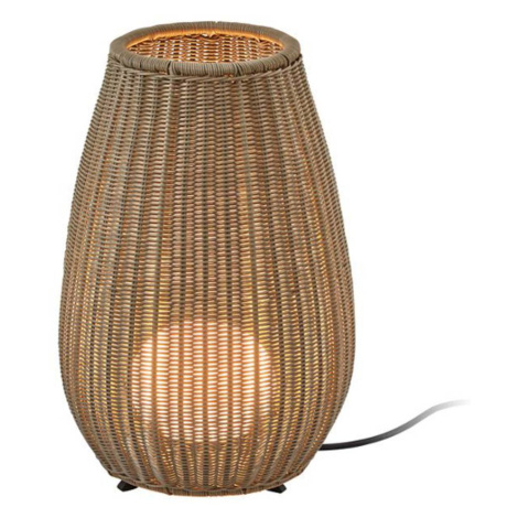 Bover LED stolová lampa Amphora, hnedá/béžová Výška 47 cm